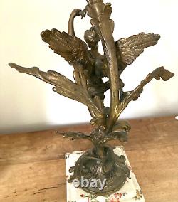 Grande statue ancienne ailée décoration maison ancient object Old objet ancien