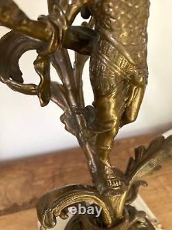 Grande statue ancienne ailée décoration maison ancient object Old objet ancien