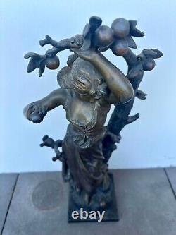 Grande statue régule ancien Mireille Hippolyte Moreau vintage ancien collection
