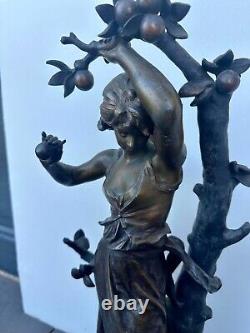 Grande statue régule ancien Mireille Hippolyte Moreau vintage ancien collection