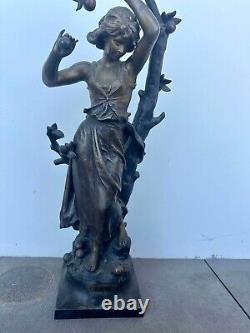 Grande statue régule ancien Mireille Hippolyte Moreau vintage ancien collection