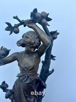 Grande statue régule ancien Mireille Hippolyte Moreau vintage ancien collection