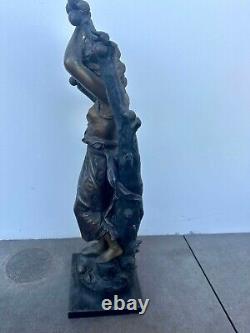 Grande statue régule ancien Mireille Hippolyte Moreau vintage ancien collection