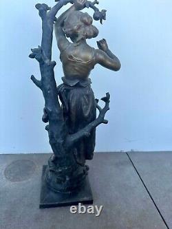 Grande statue régule ancien Mireille Hippolyte Moreau vintage ancien collection