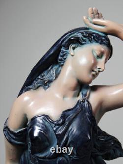 Grande statuette platre ou composite vintage/ancienne façon bronze art nouveau