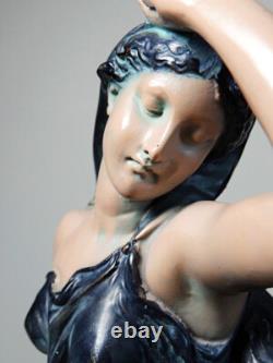 Grande statuette platre ou composite vintage/ancienne façon bronze art nouveau