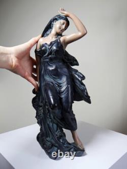 Grande statuette platre ou composite vintage/ancienne façon bronze art nouveau
