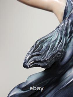 Grande statuette platre ou composite vintage/ancienne façon bronze art nouveau