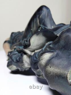 Grande statuette platre ou composite vintage/ancienne façon bronze art nouveau