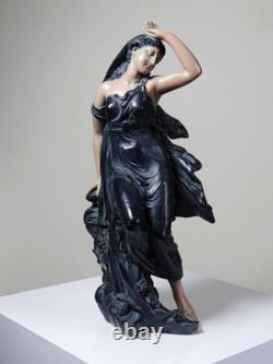 Grande statuette platre ou composite vintage/ancienne façon bronze art nouveau