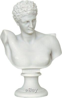 Grec Ancien Dieu Hermes Messager (Albâtre Buste Statue 30cm/30cm)