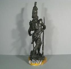 Grenadier Empire Grognard Napoléon Sculpture Bronze Ancien Signé Luca Madrassi