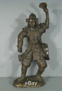 Guerrier Japonais Samouraï Ancienne Sculpture En Bronze/ Statue Bronze Samouraï