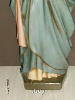 H. 51 cm/ SAINTE MARIE MADELEINE /ANCIENNE STATUE RELIGIEUSE/PLATRE POLYCHROME