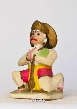 Hanuman Statue indienne ancienne Marbre Figurine Sculpture Dieu Hindou Inde A