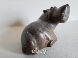 Hippopotame ancienne sculpture pierre hippopotames x 5 statues