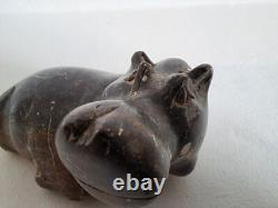 Hippopotame ancienne sculpture pierre hippopotames x 5 statues