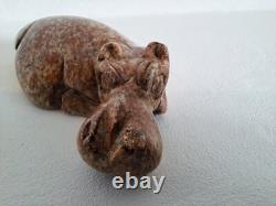 Hippopotame ancienne sculpture pierre hippopotames x 5 statues