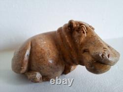 Hippopotame ancienne sculpture pierre hippopotames x 5 statues