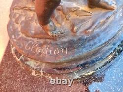 IMPOSANT ancien Bronze Groupe signé Clodion HAUTEUR 62,5 CM