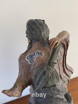 Imposante Sculpture Statue Ancienne Japon SHOKI ONI