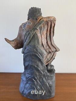 Imposante Sculpture Statue Ancienne Japon SHOKI ONI