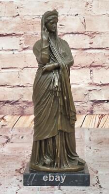 J. Patoue Statue Sculpture Bronze Signée Femme Ancienne Art Déco