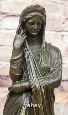 J. Patoue Statue Sculpture Bronze Signée Femme Ancienne Art Déco
