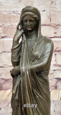 J. Patoue Statue Sculpture Bronze Signée Femme Ancienne Art Déco