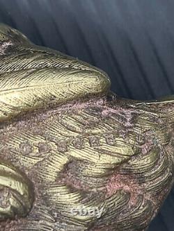 Joli ancien bronze de vienne, oiseau encrier, GESCHUTZT