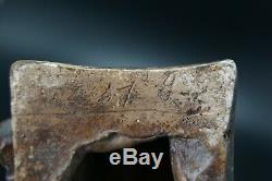 LA PETITE LISEUSE ANCIEN BUSTE en PLATRE SIGNE sous la Base BELLE PATINE H. 18 cm