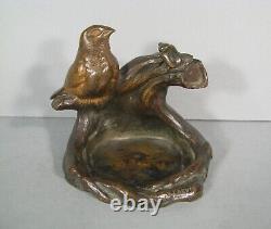 L'oiseau Et Le Scarabée Sculpture Bronze Ancien Signé Carvin Et Susse Frères