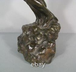 La Valse Couple Danseurs Nus Sculpture Érotique Bronze Ancien Paris