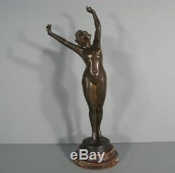Le Réveil Jeune Femme Nue Sculpture Statue Ancienne Bronze Signé David