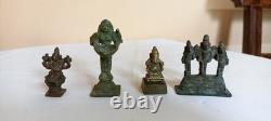Lot de statues sculpture pooja idole seigneur hindou dieu figurine ancienne