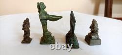 Lot de statues sculpture pooja idole seigneur hindou dieu figurine ancienne