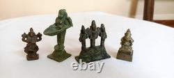 Lot de statues sculpture pooja idole seigneur hindou dieu figurine ancienne