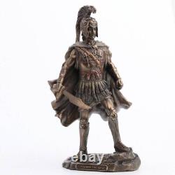 Macédonien Alexandre Grand Roi Statue Sculpture Armée Bronze Ancien Général
