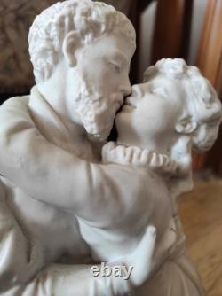 Magnifique Statue En Porcelaine Biscuit Ancienne Et Rare