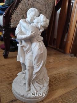Magnifique Statue En Porcelaine Biscuit Ancienne Et Rare