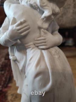 Magnifique Statue En Porcelaine Biscuit Ancienne Et Rare