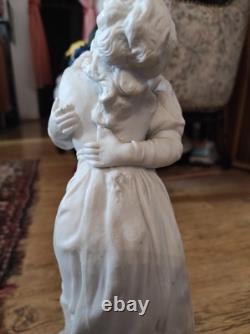 Magnifique Statue En Porcelaine Biscuit Ancienne Et Rare