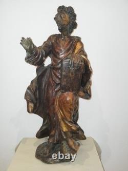 MoiseAPOTRE/ANCIENNE STATUE RELIGIEUSE/BOIS SCULPTé/H. 55cm/XIXèmeXVIIIème