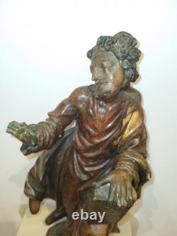 MoiseAPOTRE/ANCIENNE STATUE RELIGIEUSE/BOIS SCULPTé/H. 55cm/XIXèmeXVIIIème