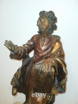 MoiseAPOTRE/ANCIENNE STATUE RELIGIEUSE/BOIS SCULPTé/H. 55cm/XIXèmeXVIIIème