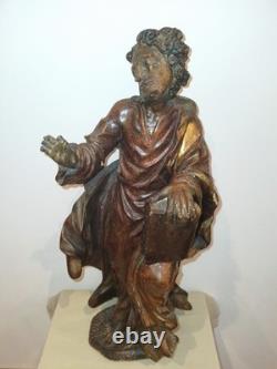 MoiseAPOTRE/ANCIENNE STATUE RELIGIEUSE/BOIS SCULPTé/H. 55cm/XIXèmeXVIIIème