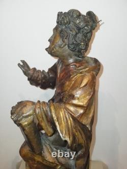MoiseAPOTRE/ANCIENNE STATUE RELIGIEUSE/BOIS SCULPTé/H. 55cm/XIXèmeXVIIIème