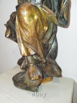 MoiseAPOTRE/ANCIENNE STATUE RELIGIEUSE/BOIS SCULPTé/H. 55cm/XIXèmeXVIIIème