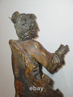 MoiseAPOTRE/ANCIENNE STATUE RELIGIEUSE/BOIS SCULPTé/H. 55cm/XIXèmeXVIIIème