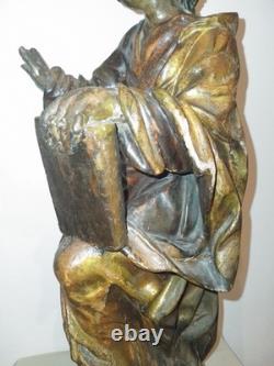 MoiseAPOTRE/ANCIENNE STATUE RELIGIEUSE/BOIS SCULPTé/H. 55cm/XIXèmeXVIIIème